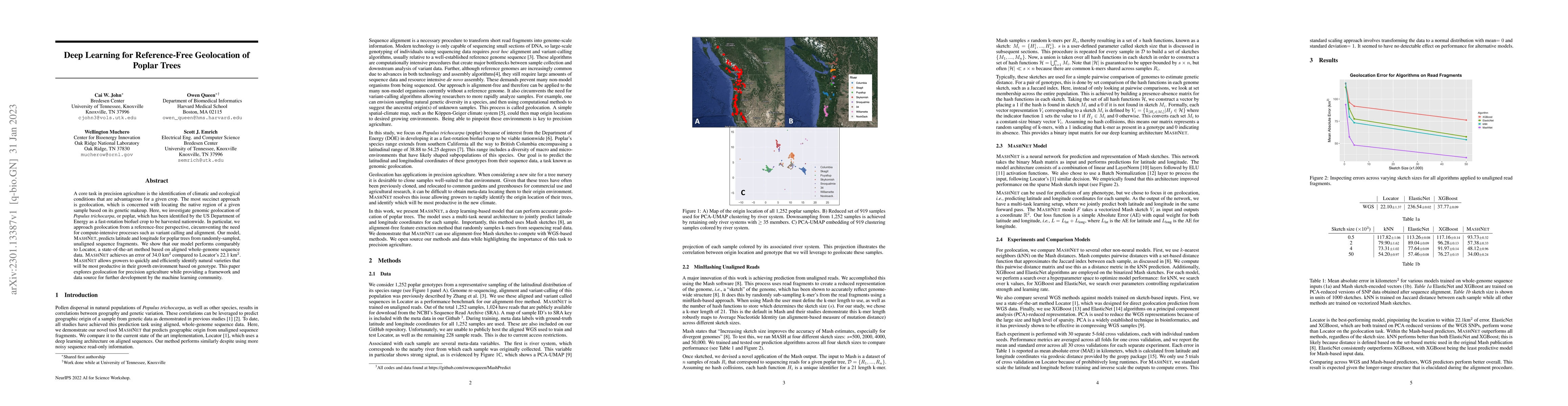 Thumbnail for Deep Learning for Reference-Free Geolocation for Poplar Trees