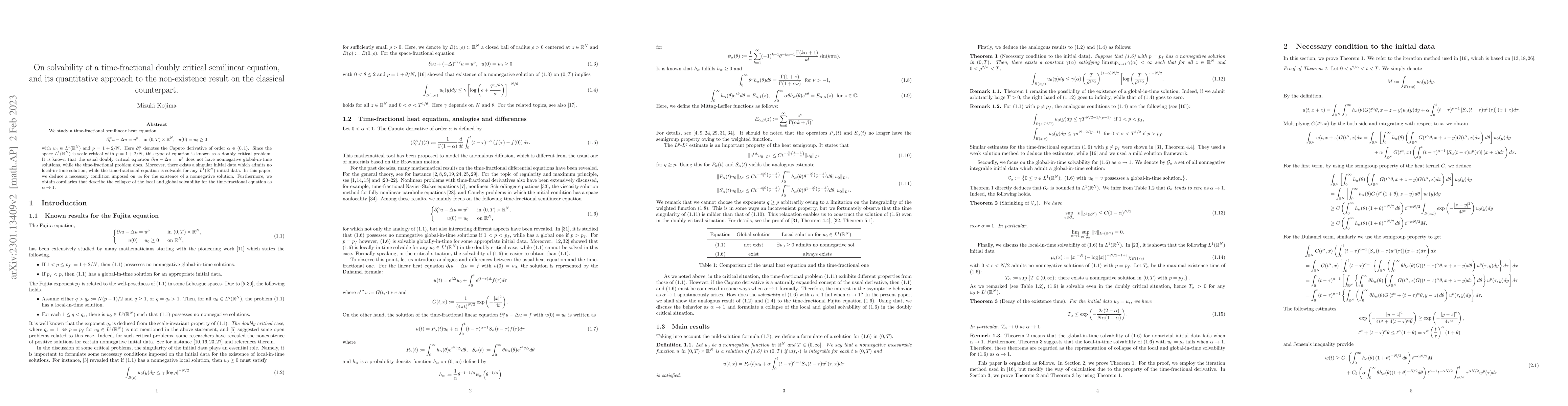Thumbnail for On solvability of a time-fractional doubly critical semilinear equation,
  and its quantitative approach to the non-existence result on the classical
  counterpart