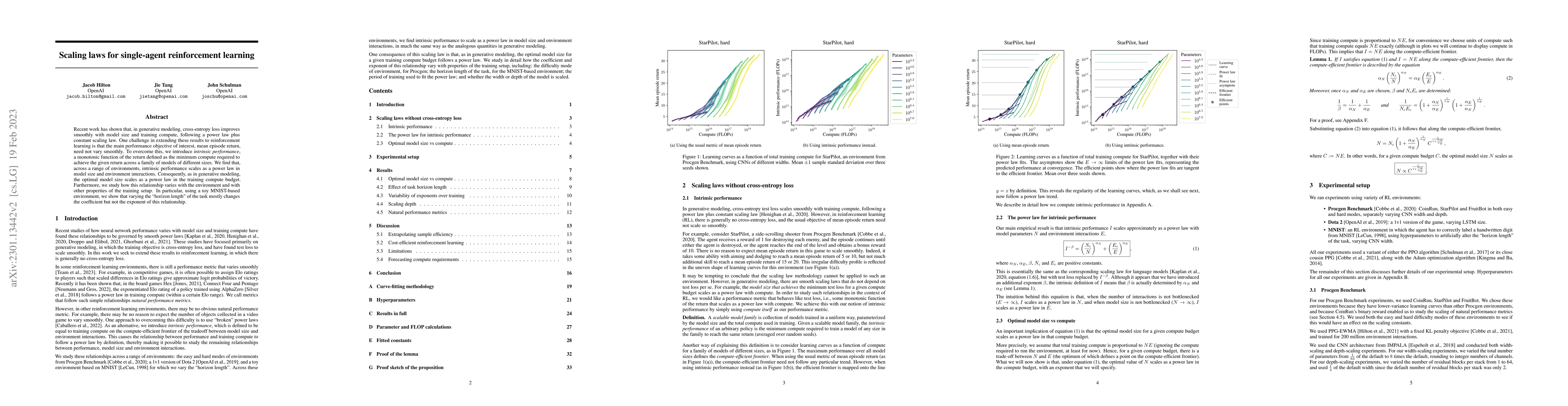 Thumbnail for Scaling laws for single-agent reinforcement learning