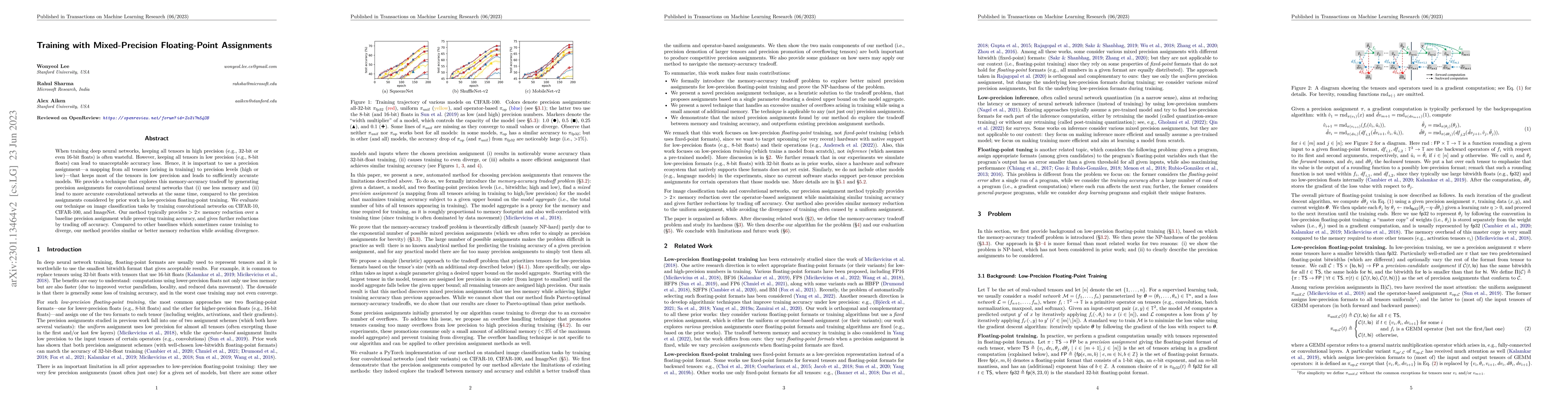 Thumbnail for Training with Mixed-Precision Floating-Point Assignments