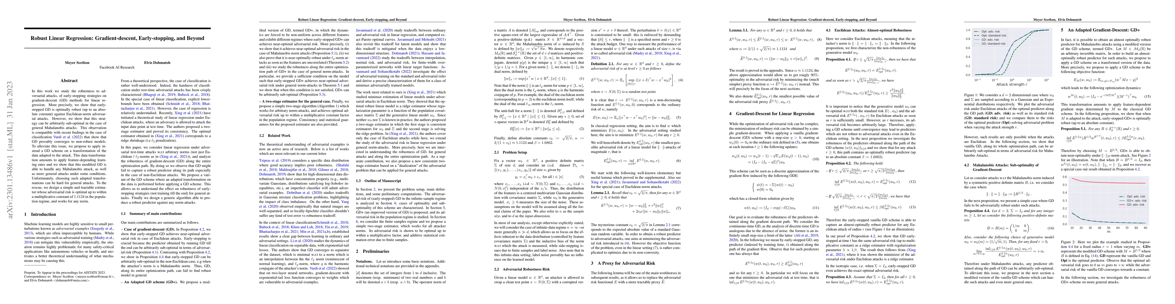 Thumbnail for Robust Linear Regression: Gradient-descent, Early-stopping, and Beyond