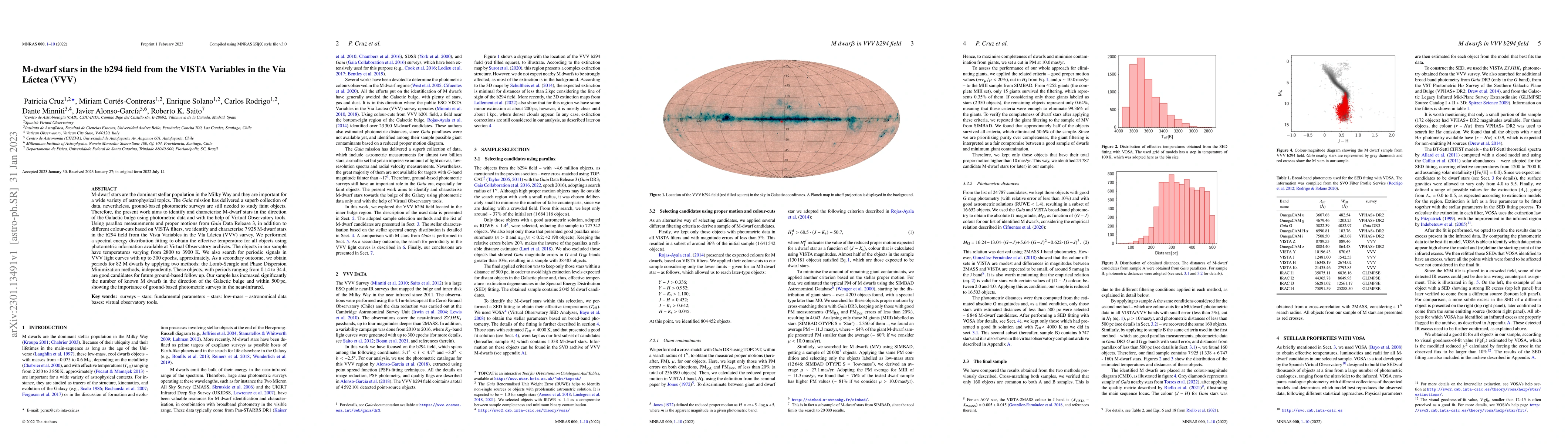 Thumbnail for M-dwarf stars in the b294 field from the VISTA Variables in the V\'ia
  L\'actea (VVV)