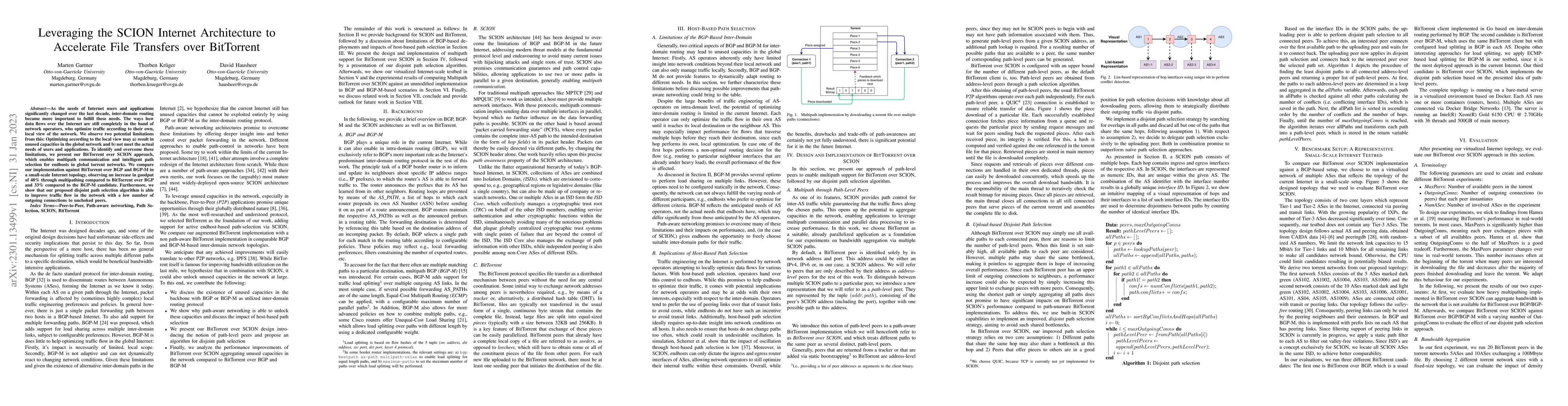 Thumbnail for Leveraging the SCION Internet Architecture to Accelerate File Transfers
  over BitTorrent