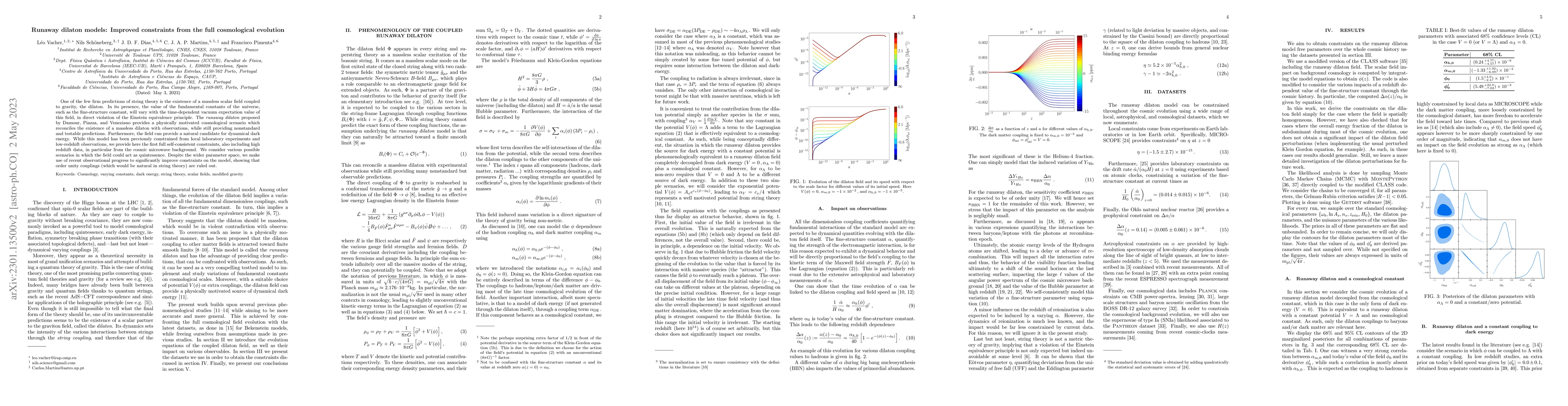 Thumbnail for Runaway dilaton models: improved constraints from the full cosmological
  evolution