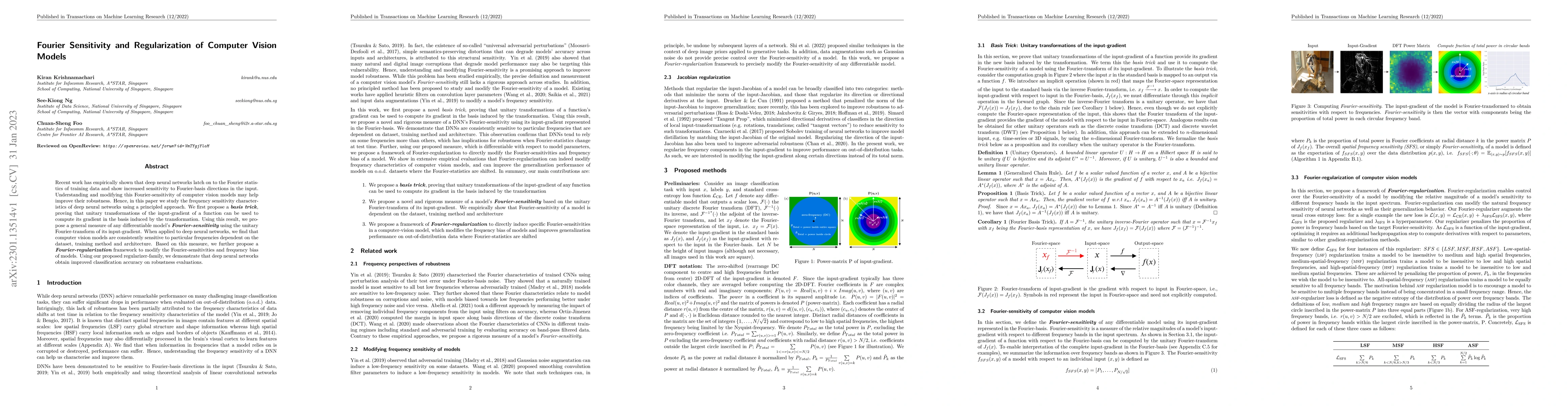 Thumbnail for Fourier Sensitivity and Regularization of Computer Vision Models