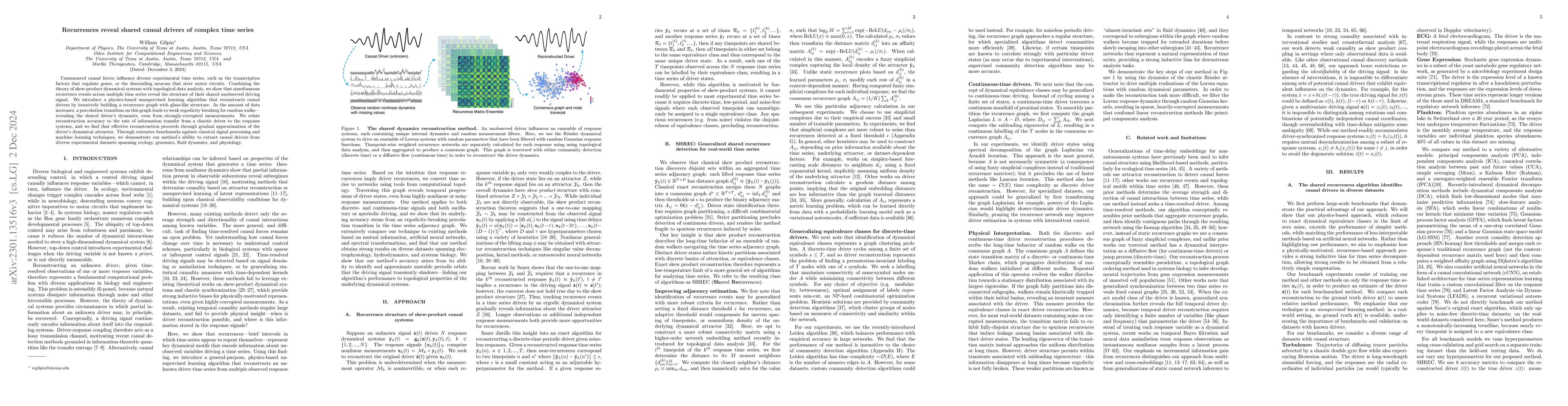 Thumbnail for Recurrences reveal shared causal drivers of complex time series