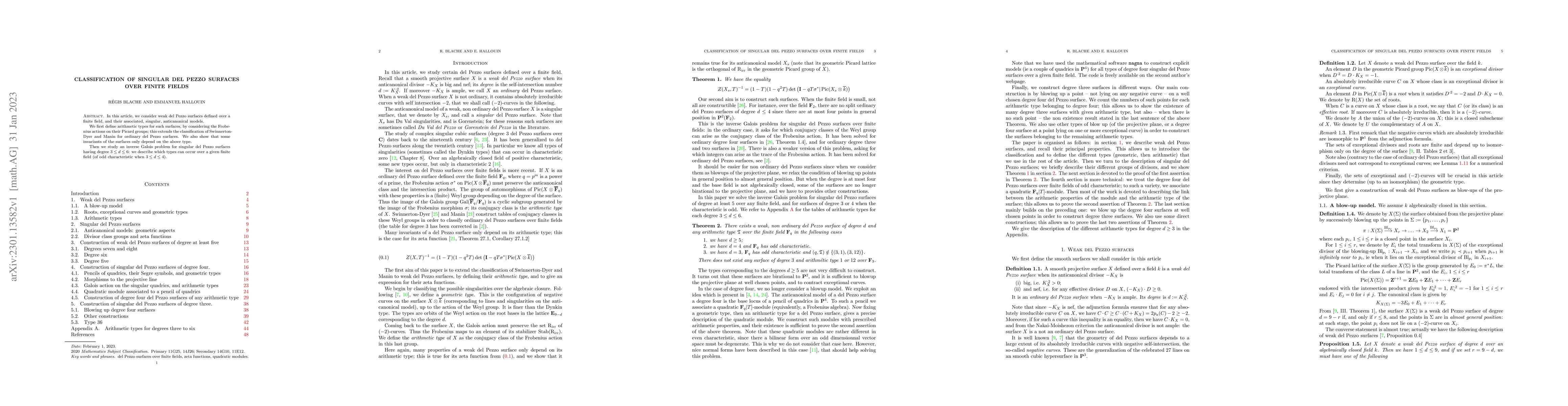 Thumbnail for Classification of singular del Pezzo surfaces over finite fields