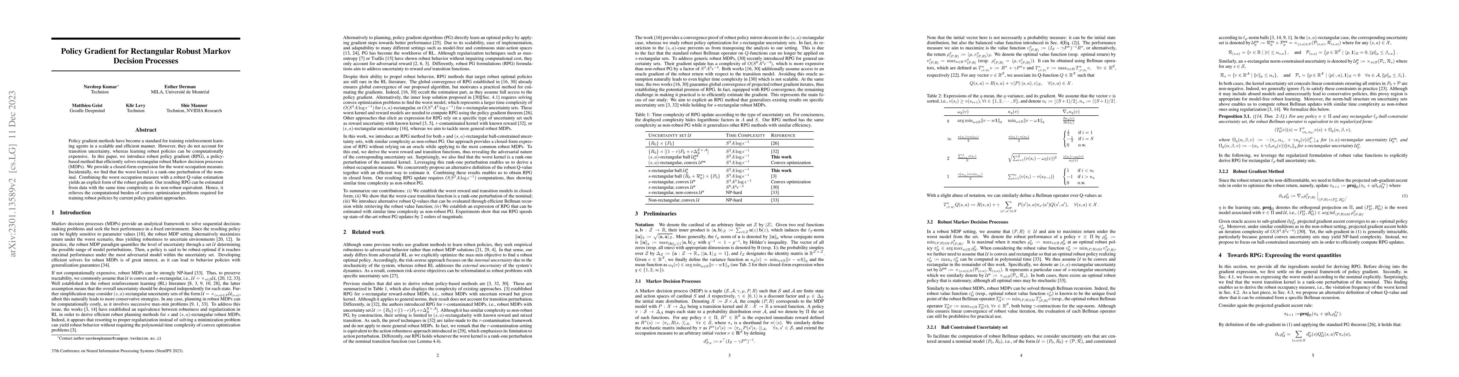 Thumbnail for Policy Gradient for Rectangular Robust Markov Decision Processes