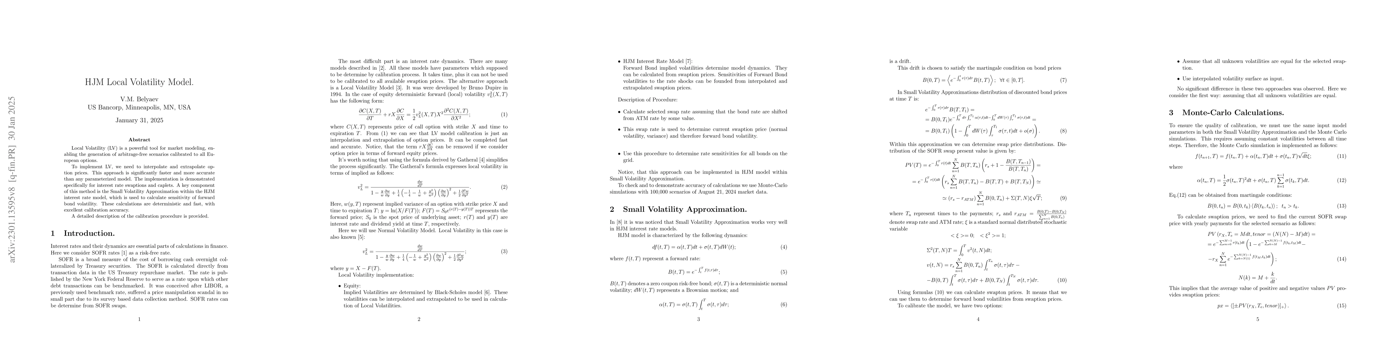 Thumbnail for Local Volatility in Interest Rate Models