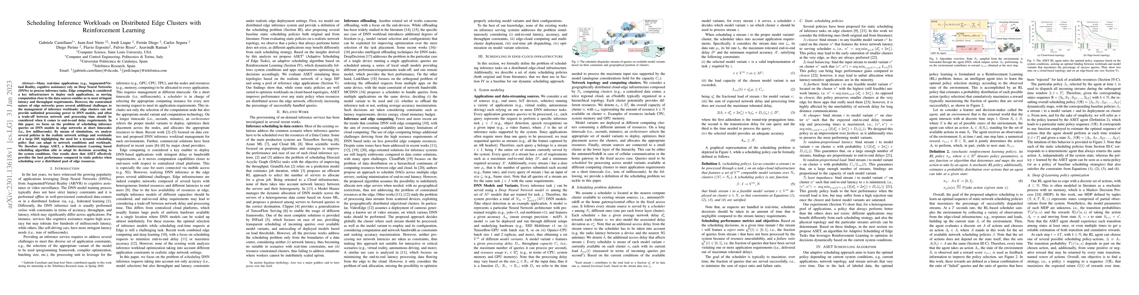 Thumbnail for Scheduling Inference Workloads on Distributed Edge Clusters with
  Reinforcement Learning