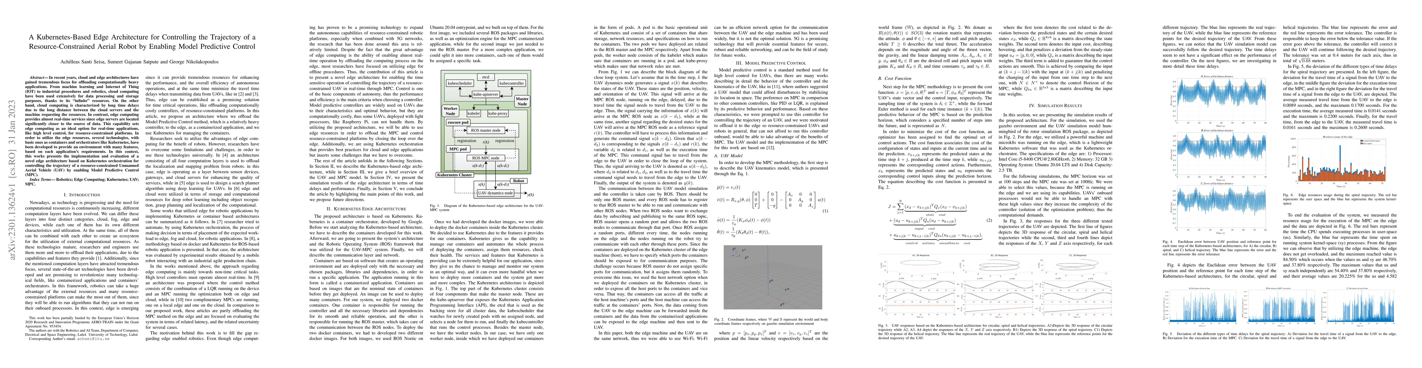 Thumbnail for A Kubernetes-Based Edge Architecture for Controlling the Trajectory of a
  Resource-Constrained Aerial Robot by Enabling Model Predictive Control