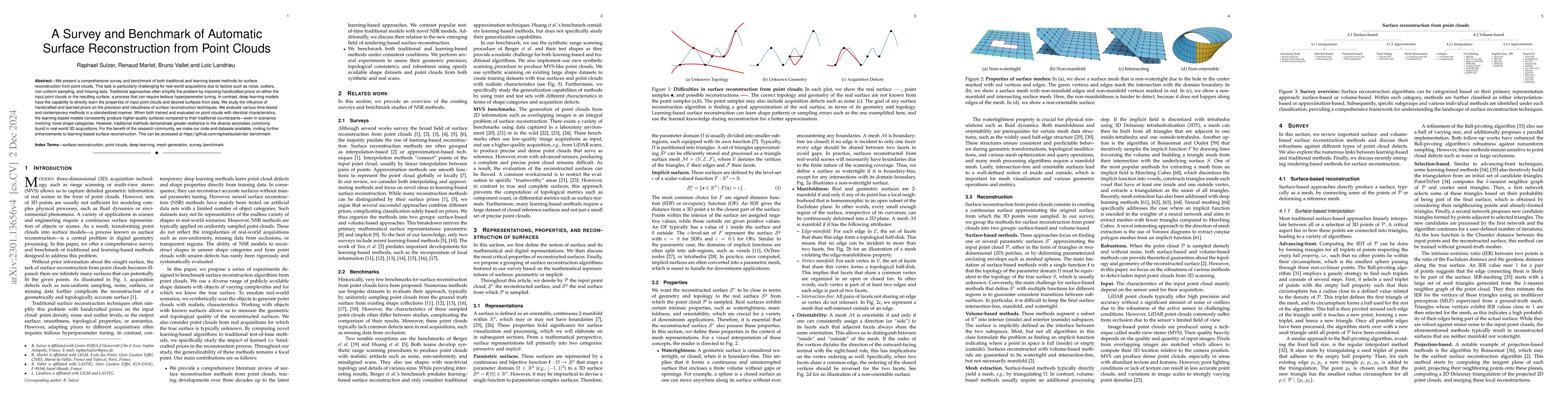 Thumbnail for A Survey and Benchmark of Automatic Surface Reconstruction from Point
  Clouds
