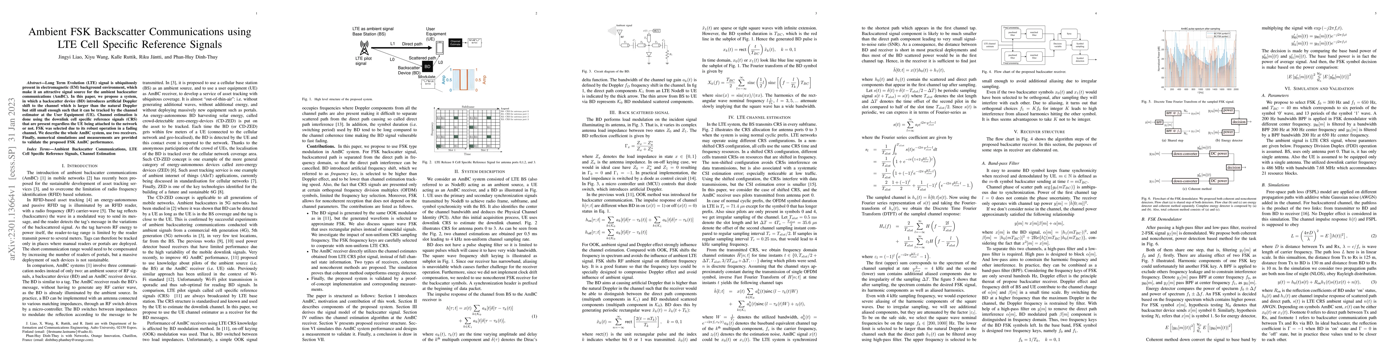 Thumbnail for Ambient FSK Backscatter Communications using LTE Cell Specific Reference
  Signals