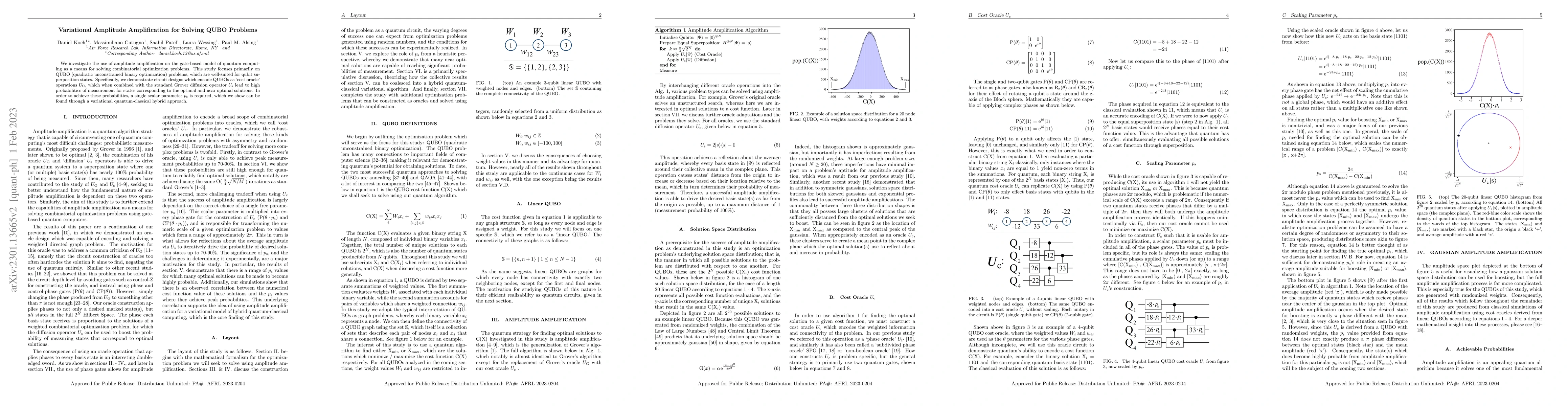 Thumbnail for Variational Amplitude Amplification for Solving QUBO Problems