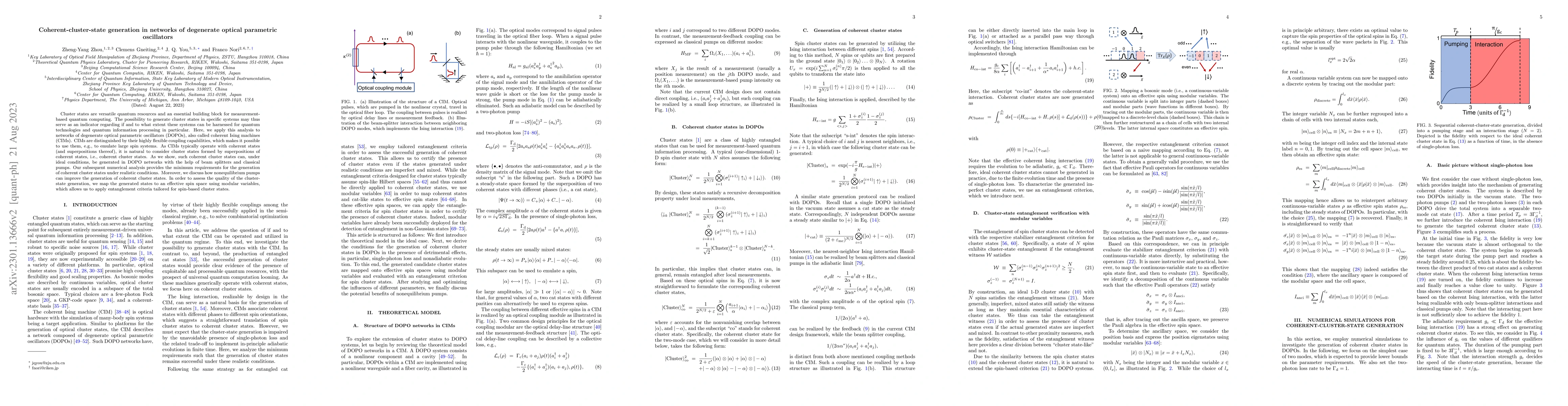 Thumbnail for Coherent-cluster-state generation in networks of degenerate optical
  parametric oscillators