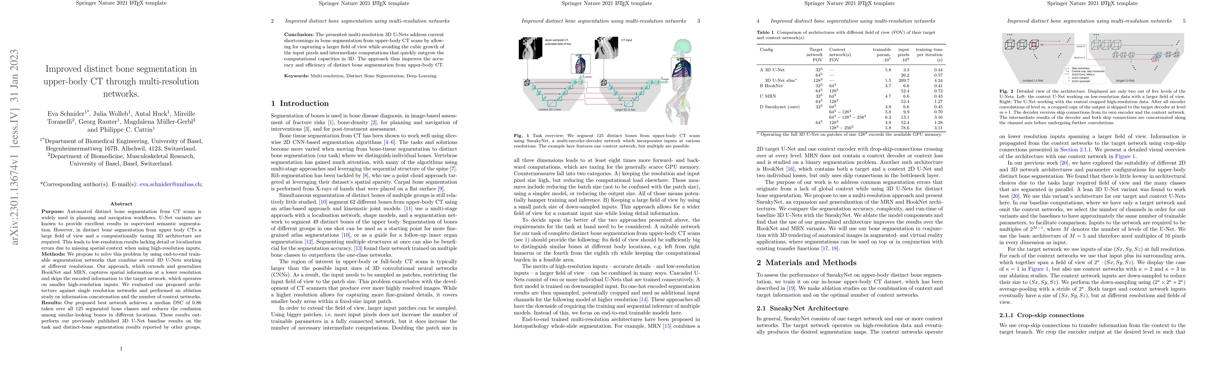 Thumbnail for Improved distinct bone segmentation in upper-body CT through
  multi-resolution networks