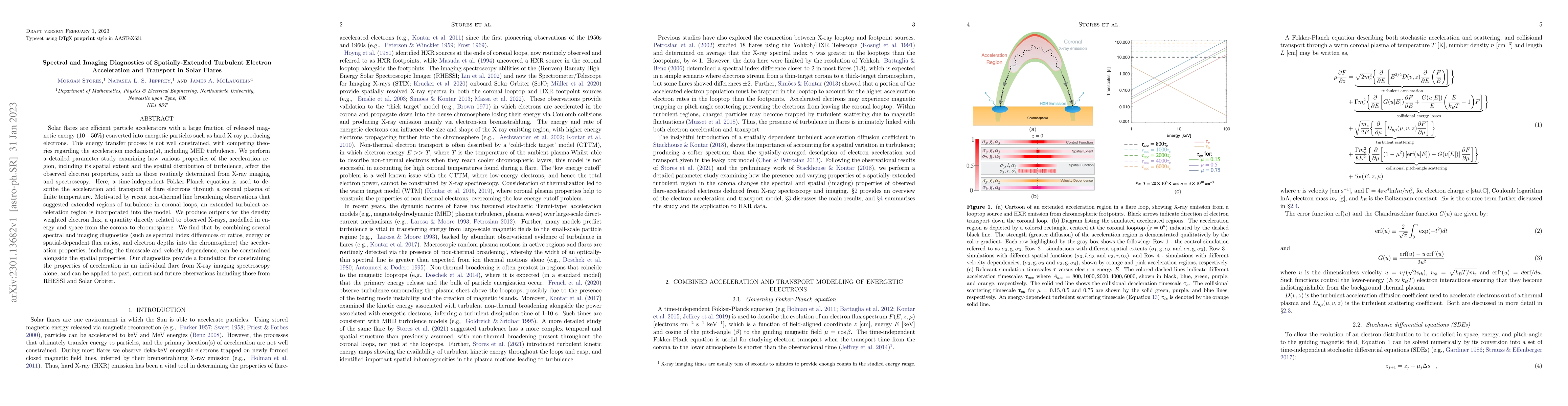 Thumbnail for Spectral and Imaging Diagnostics of Spatially-Extended Turbulent
  Electron Acceleration and Transport in Solar Flares