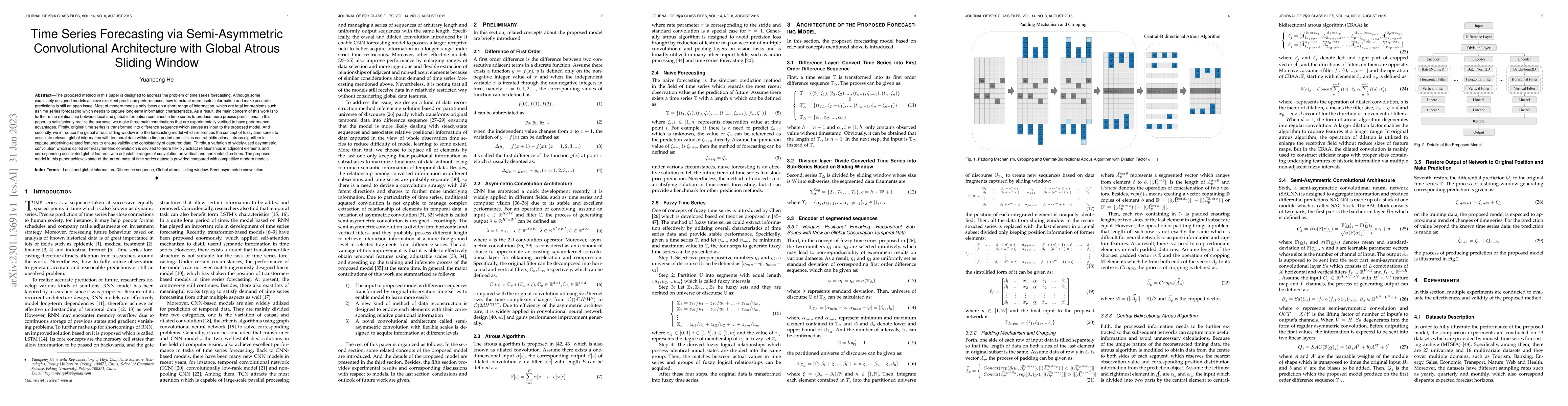 Thumbnail for Time Series Forecasting via Semi-Asymmetric Convolutional Architecture
  with Global Atrous Sliding Window
