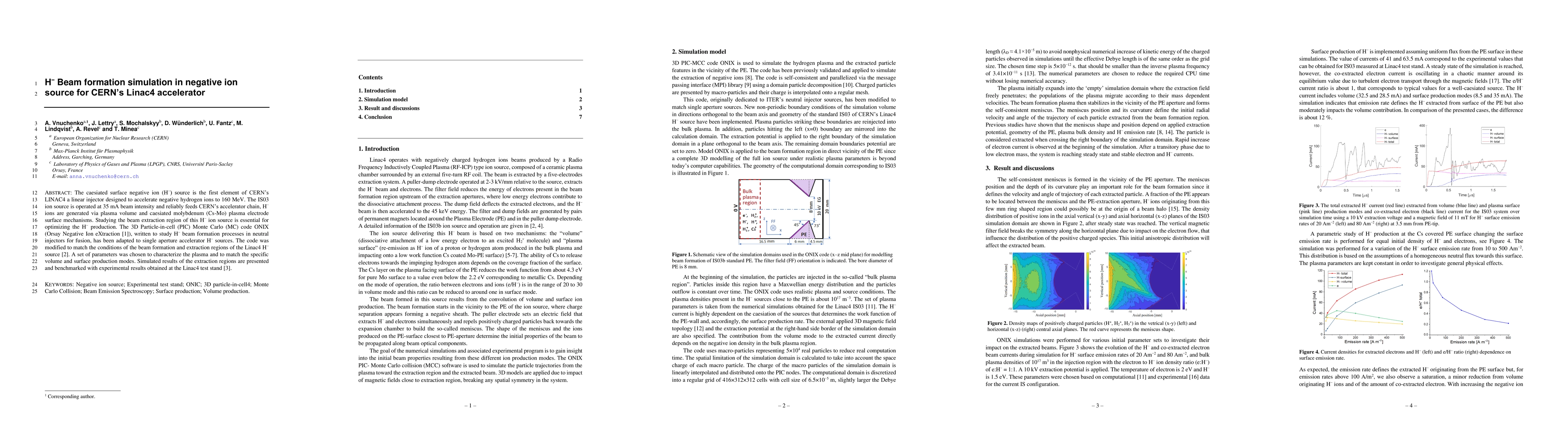 Thumbnail for H- Beam formation simulation in negative ion source for CERN's Linac4
  accelerator