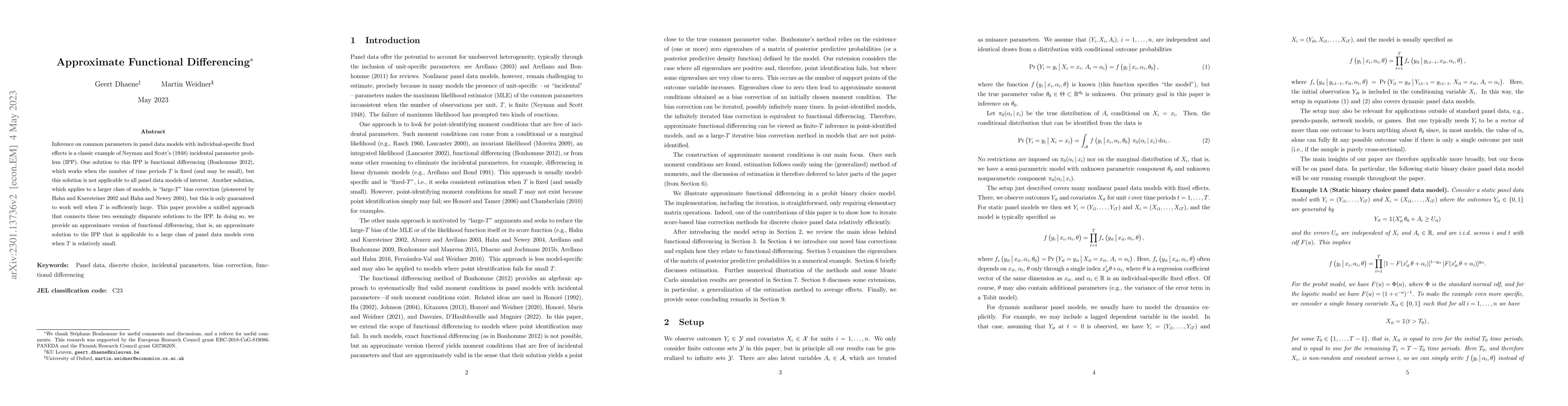 Thumbnail for Approximate Functional Differencing