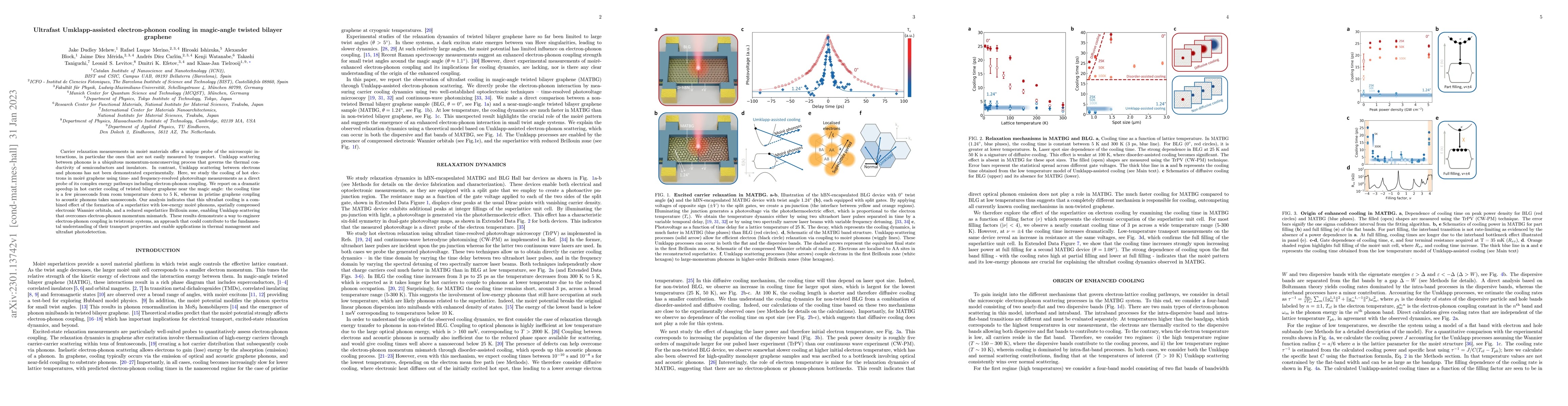 Thumbnail for Ultrafast Umklapp-assisted electron-phonon cooling in magic-angle
  twisted bilayer graphene