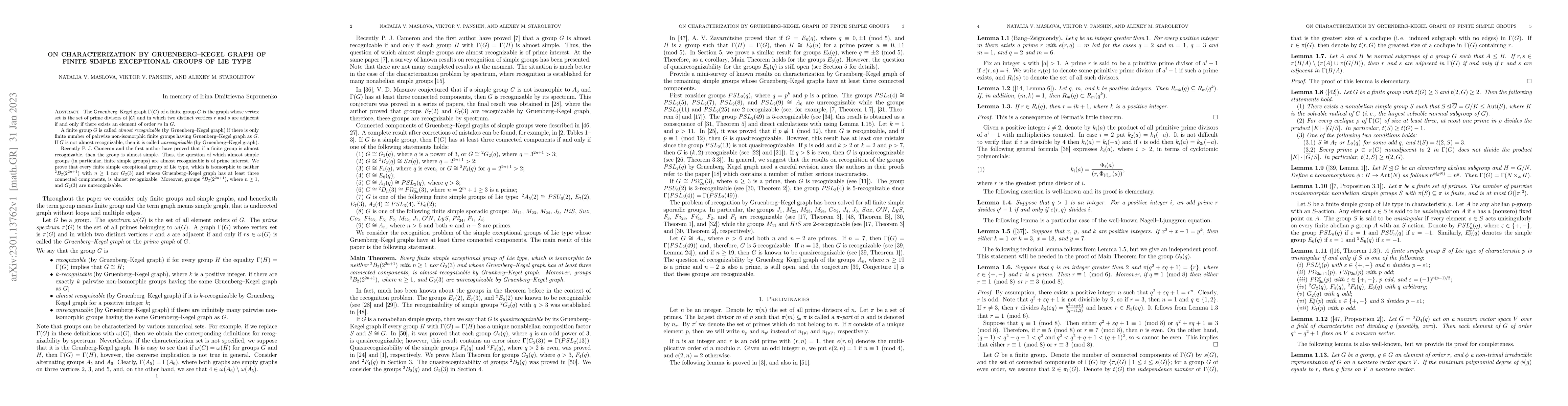 Thumbnail for On characterization by Gruenberg-Kegel graph of finite simple
  exceptional groups of Lie type