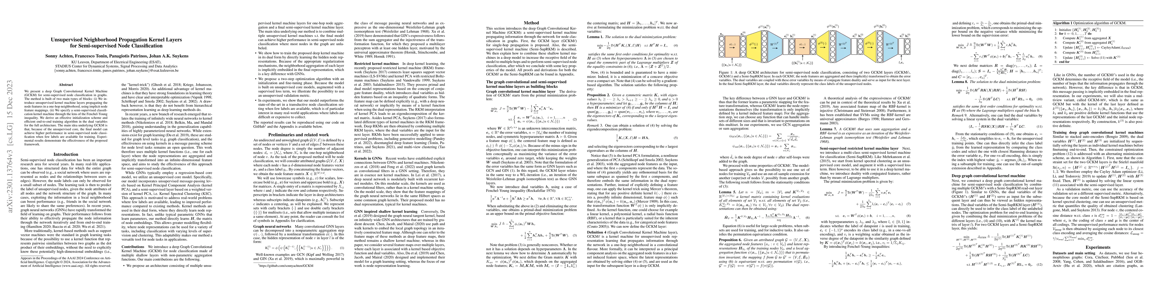 Thumbnail for Unsupervised Neighborhood Propagation Kernel Layers for Semi-supervised
  Node Classification