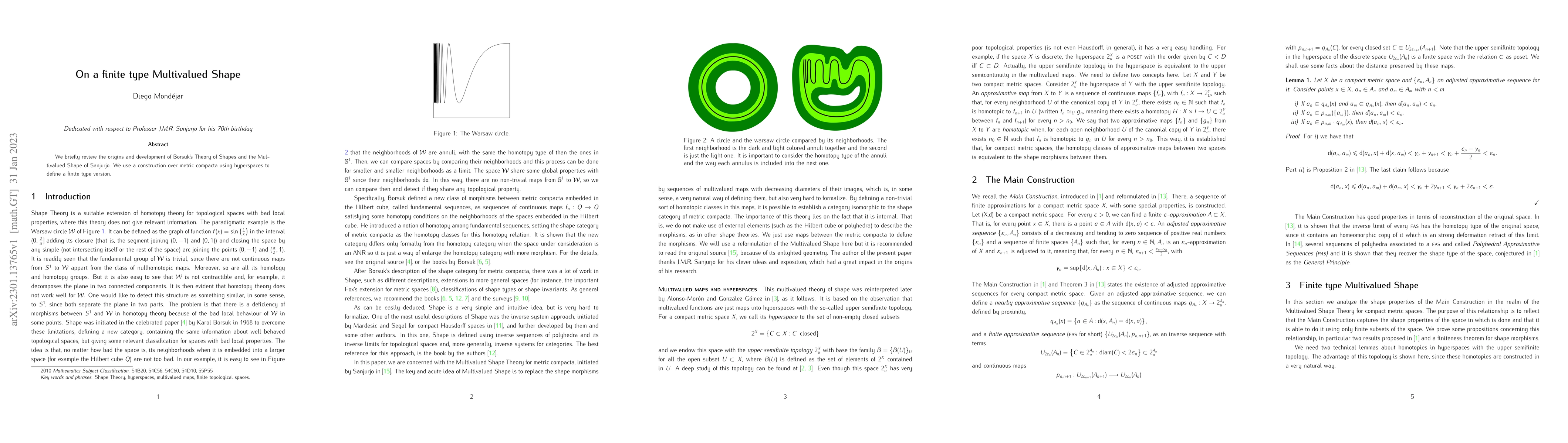 Thumbnail for On a finite type Multivalued Shape