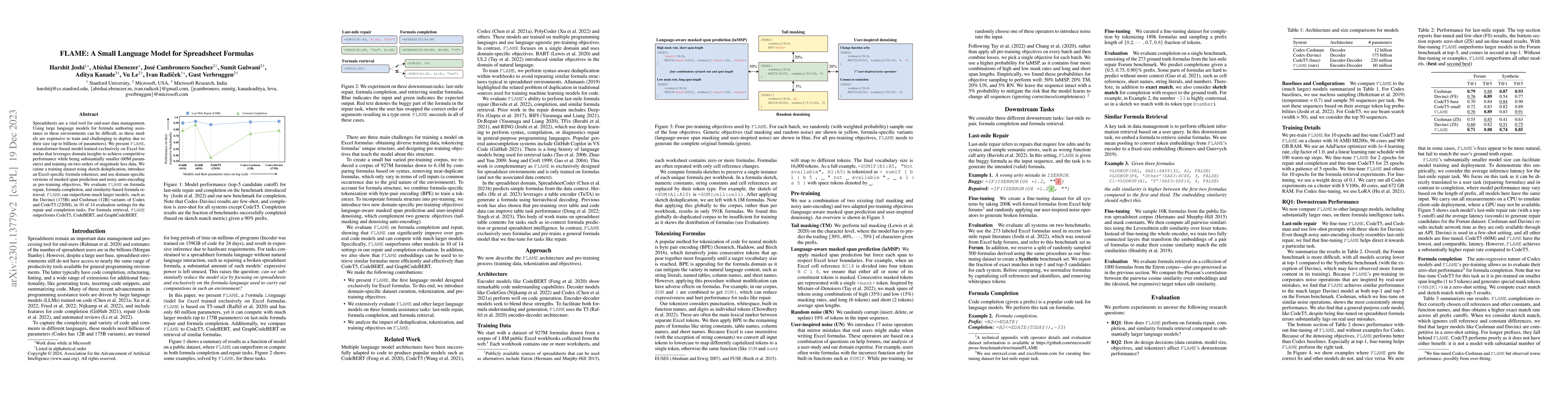Thumbnail for FLAME: A small language model for spreadsheet formulas