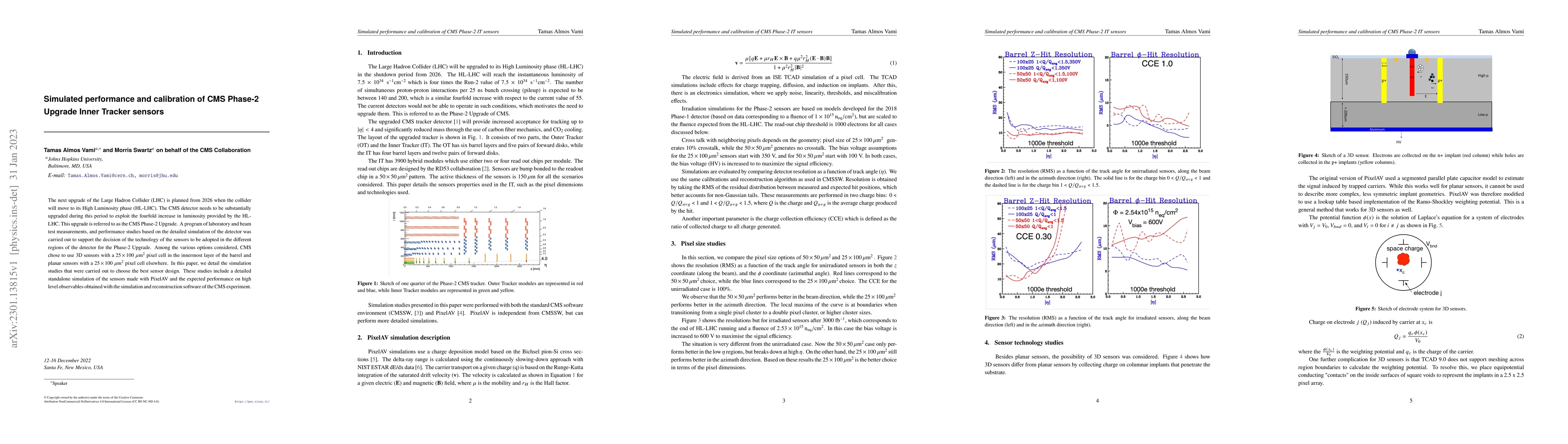 Thumbnail for Simulated performance and calibration of CMS Phase-2 Upgrade Inner
  Tracker sensors