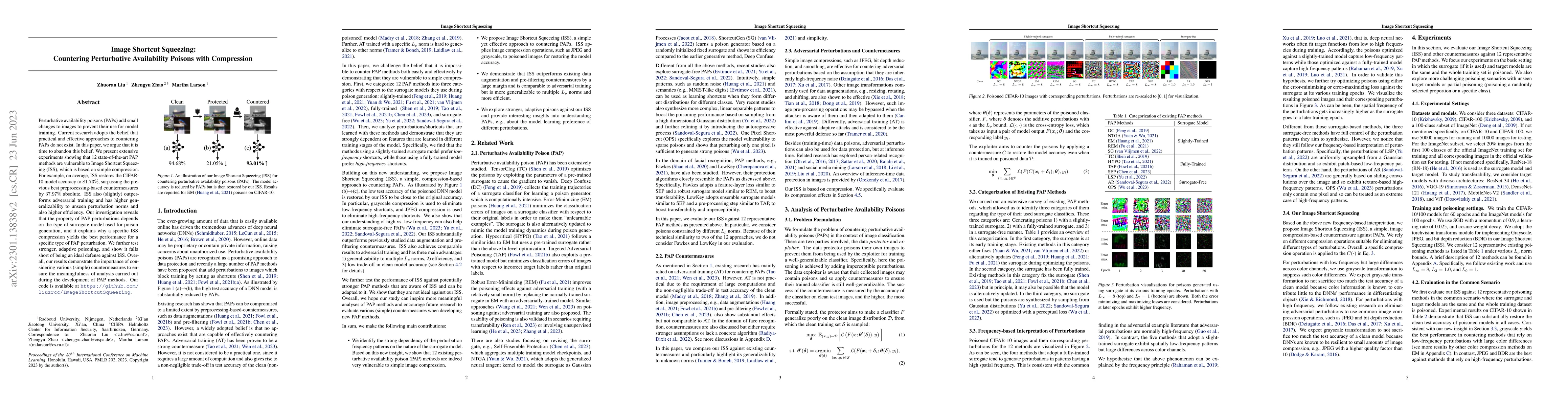 Thumbnail for Image Shortcut Squeezing: Countering Perturbative Availability Poisons
  with Compression