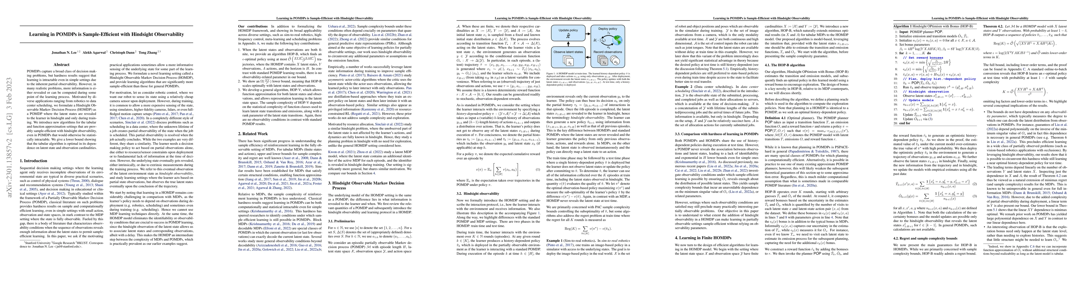 Thumbnail for Learning in POMDPs is Sample-Efficient with Hindsight Observability