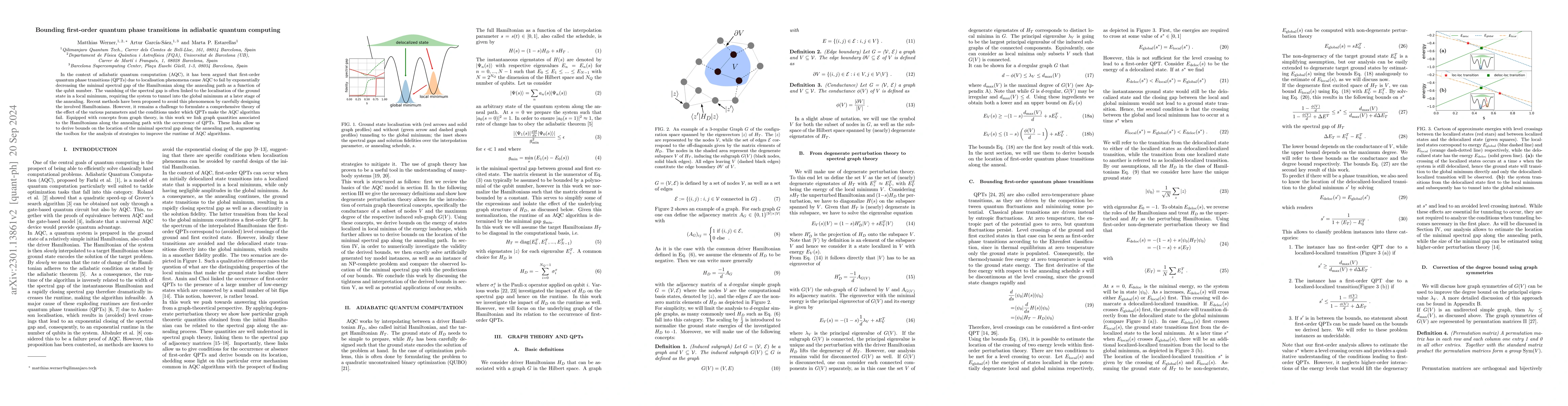 Thumbnail for Bounding first-order quantum phase transitions in adiabatic quantum
  computing