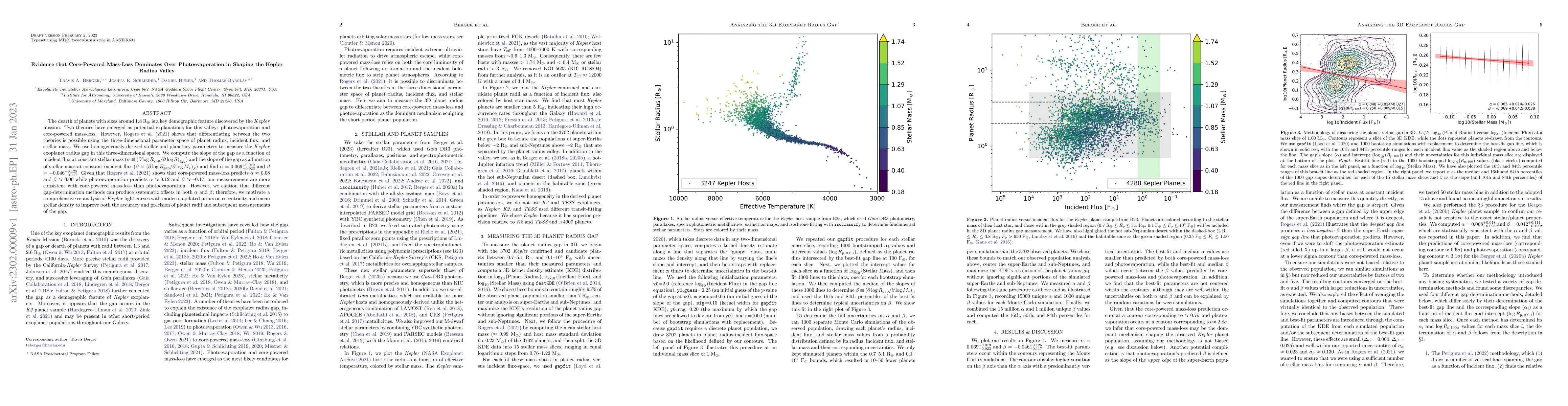 Thumbnail for Evidence that Core-Powered Mass-Loss Dominates Over Photoevaporation in
  Shaping the Kepler Radius Valley