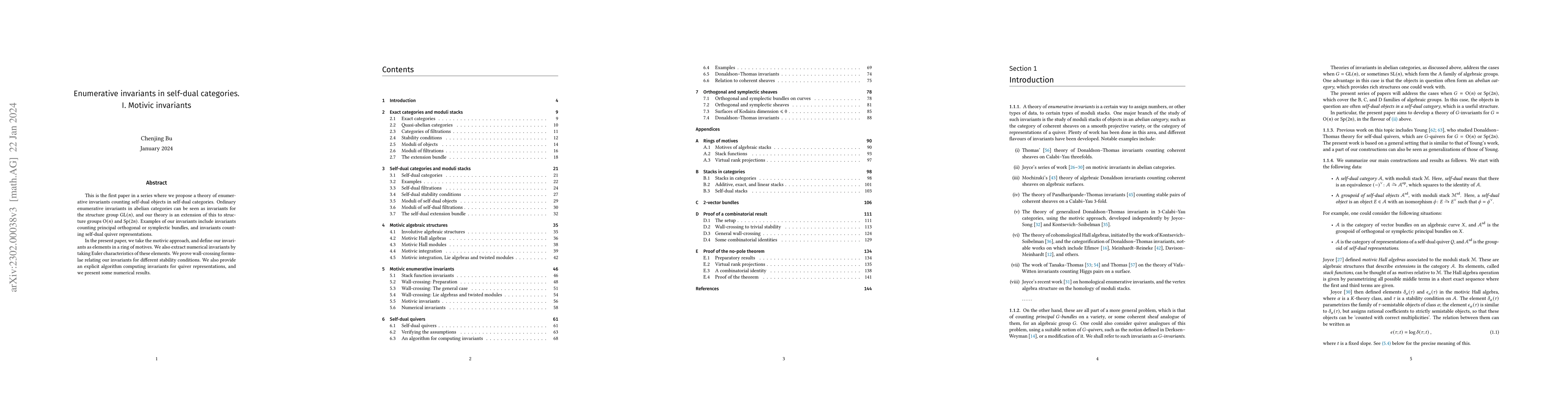 Thumbnail for Enumerative invariants in self-dual categories. I. Motivic invariants