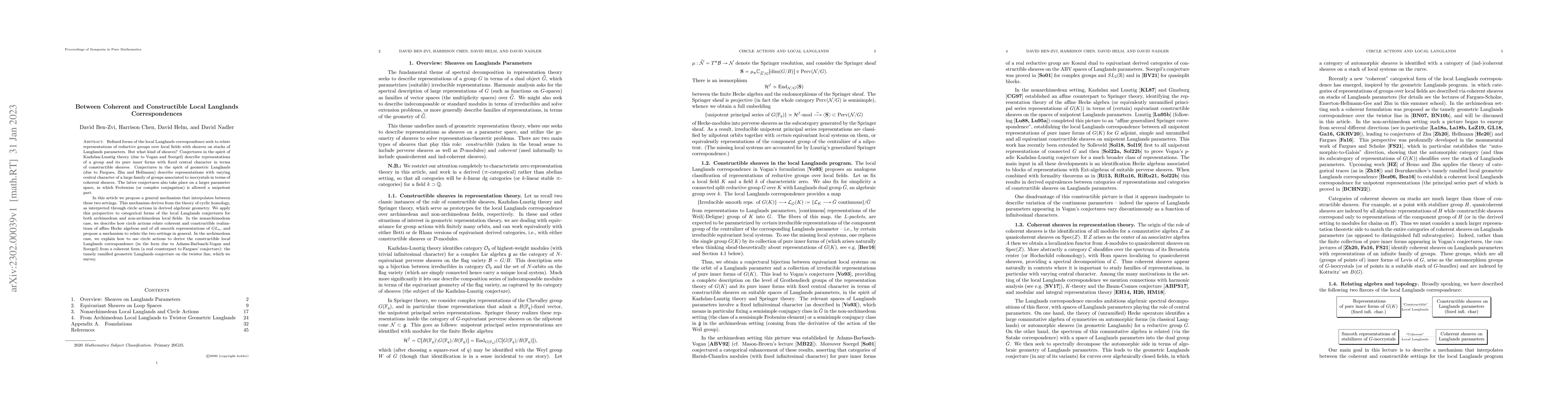 Thumbnail for Between Coherent and Constructible Local Langlands Correspondences