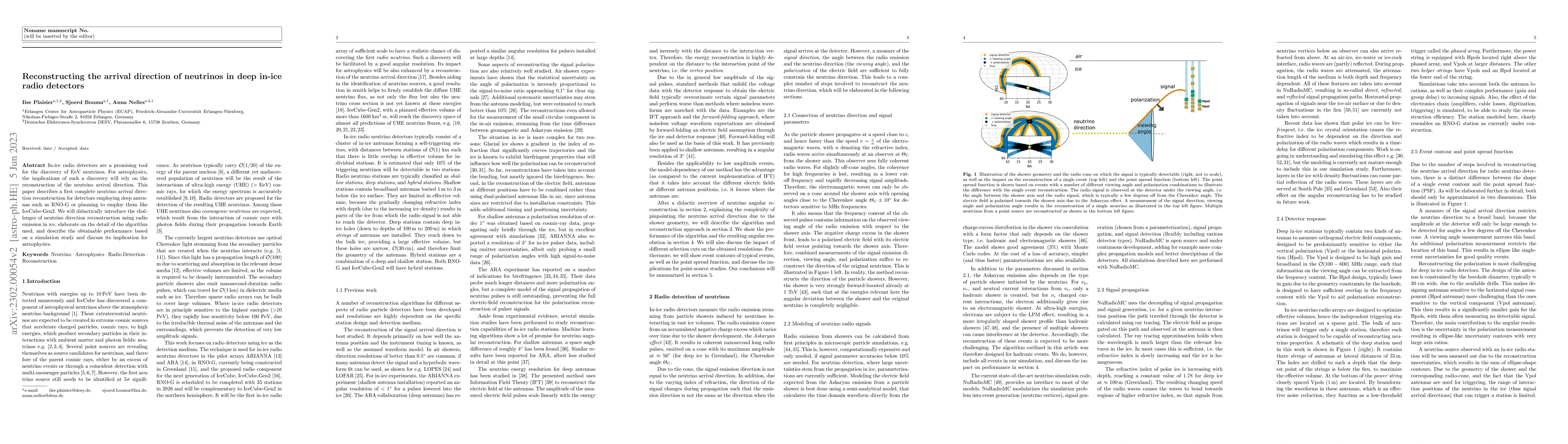 Thumbnail for Reconstructing the arrival direction of neutrinos in deep in-ice radio
  detectors
