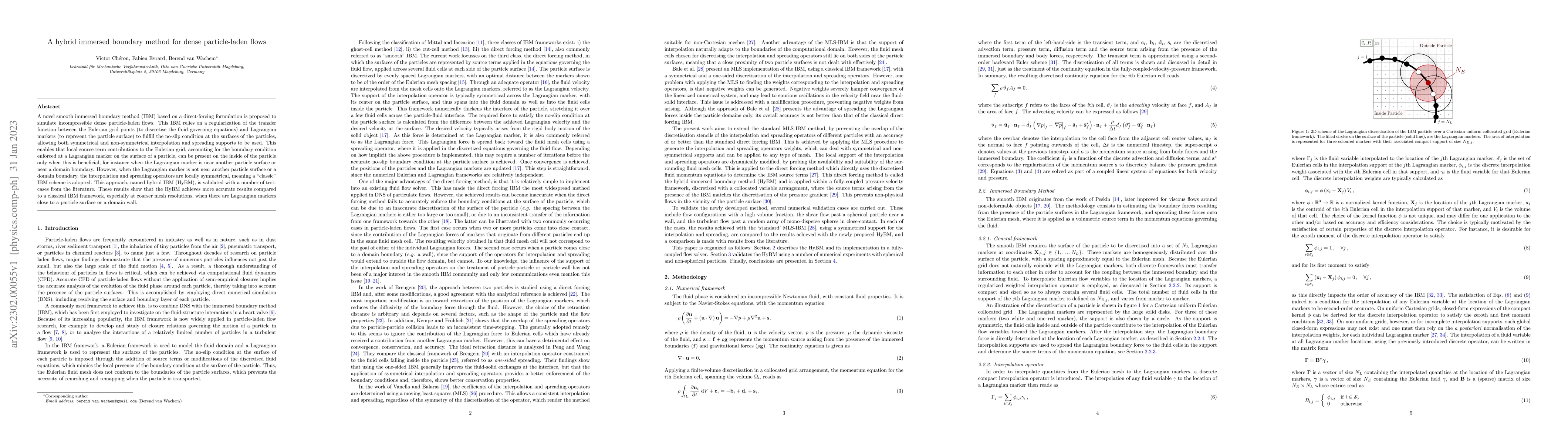 Thumbnail for A hybrid immersed boundary method for dense particle-laden flows