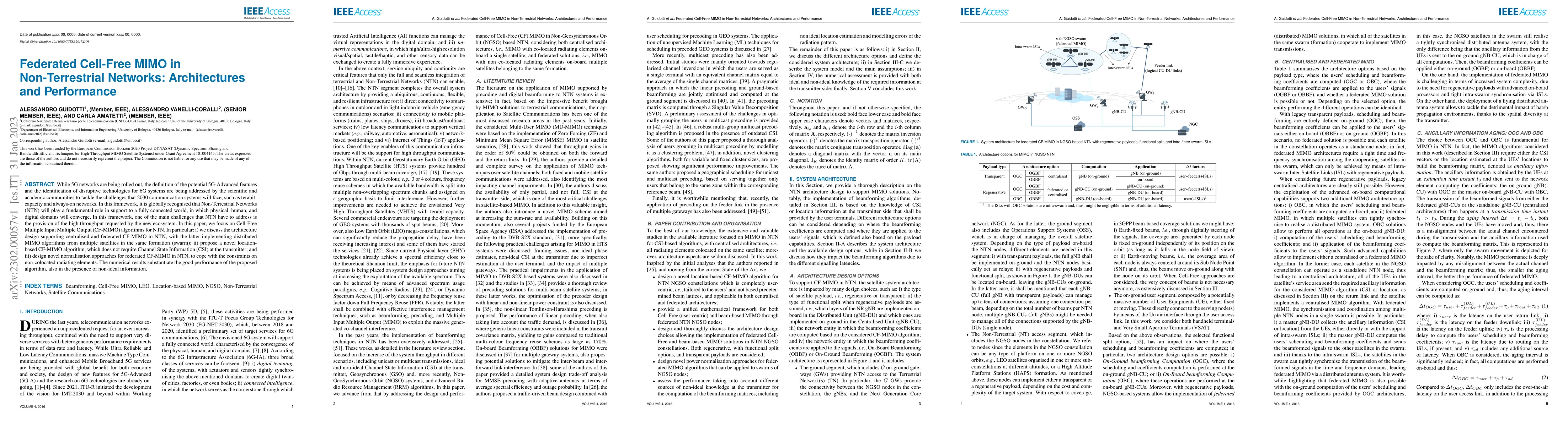 Thumbnail for Federated Cell-Free MIMO in Non-Terrestrial Networks: Architectures and
  Performance