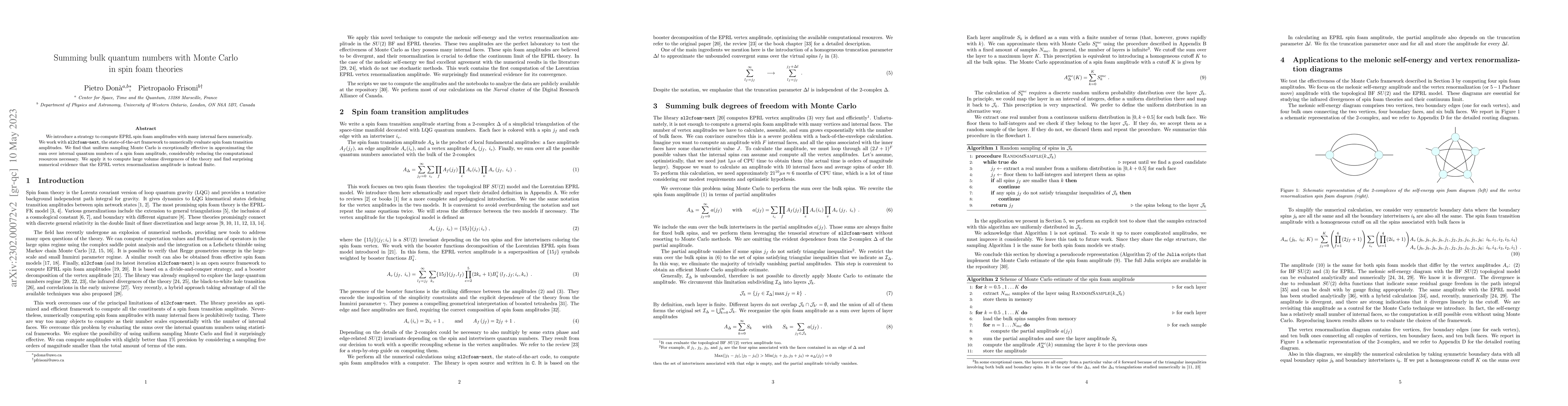 Thumbnail for Summing bulk quantum numbers with Monte Carlo in spin foam theories