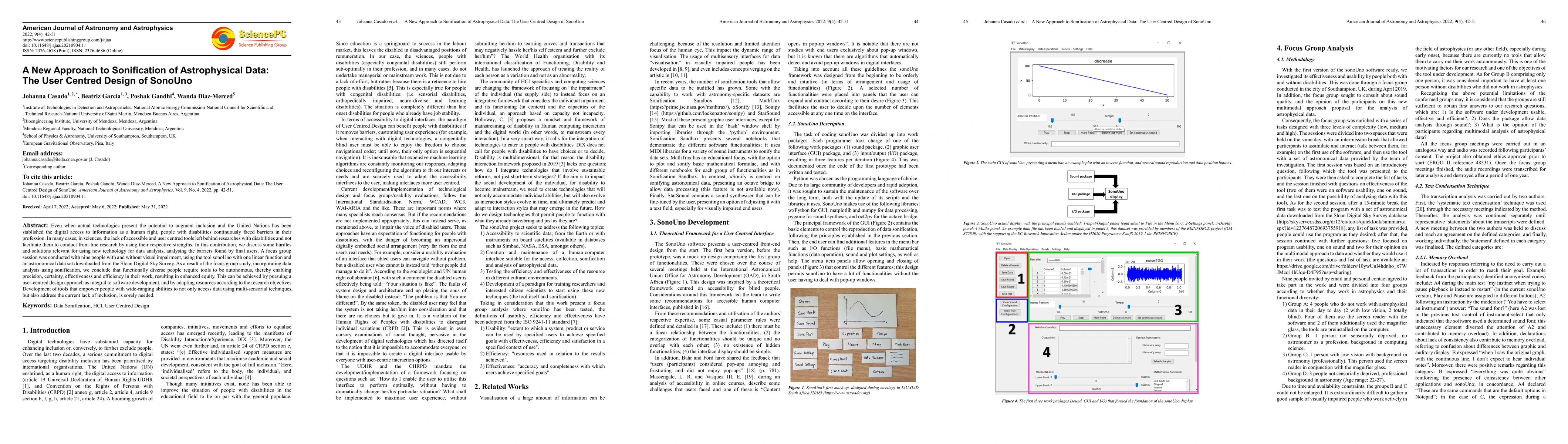 Thumbnail for A New Approach to Sonification of Astrophysical Data: The User Centred
  Design of SonoUno