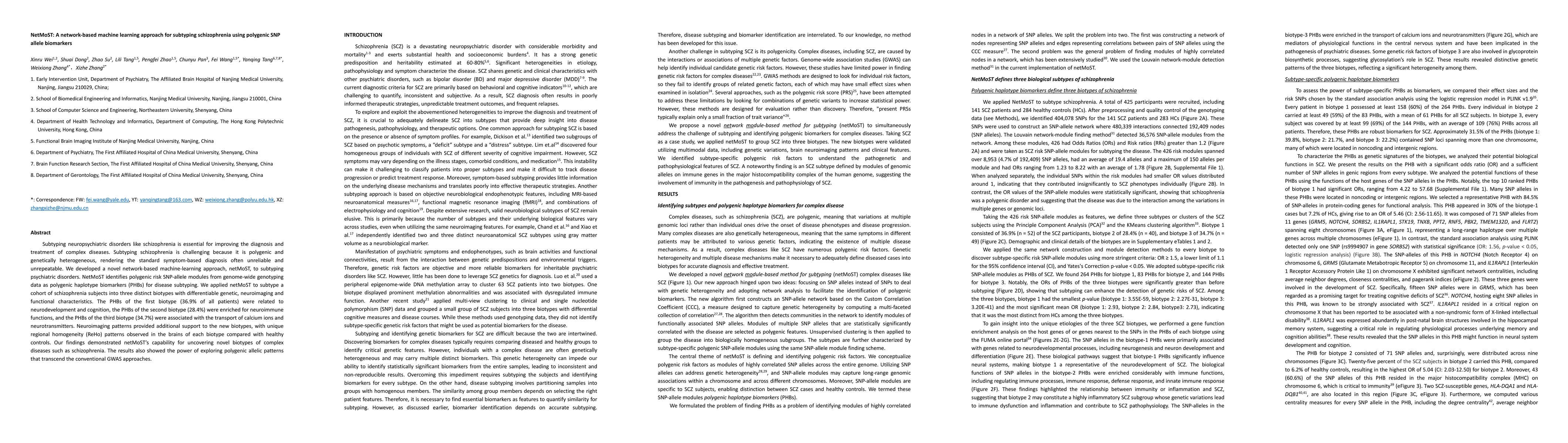 Thumbnail for NetMoST: A network-based machine learning approach for subtyping
  schizophrenia using polygenic SNP allele biomarkers