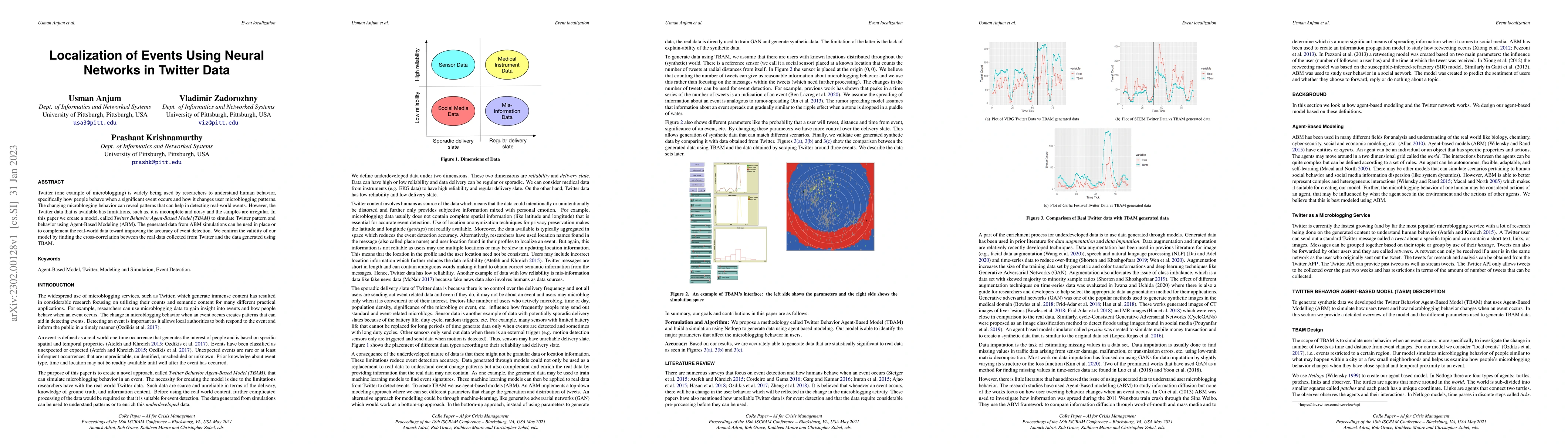 Thumbnail for TBAM: Towards An Agent-Based Model to Enrich Twitter Data