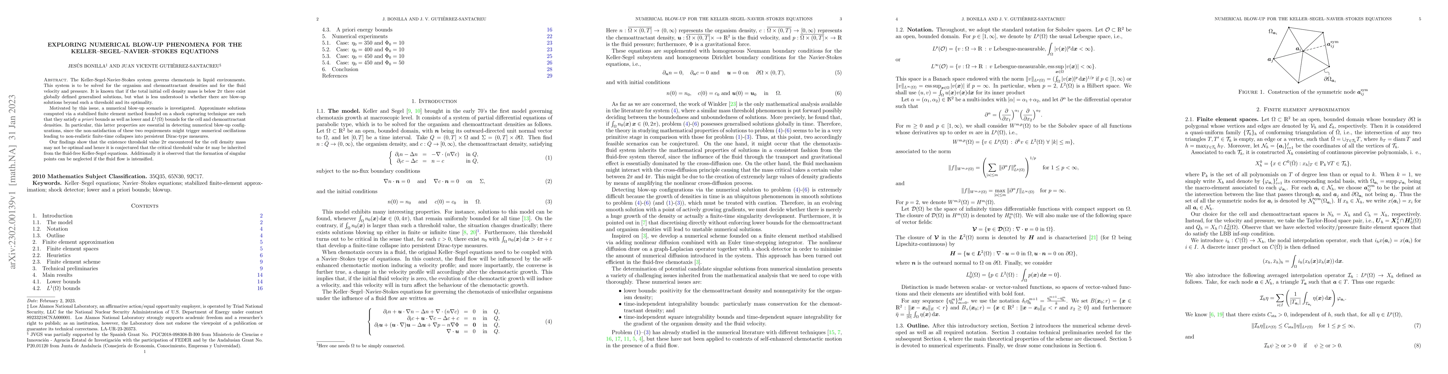 Thumbnail for Exploring numerical blow-up phenomena for the Keller-Segel-Navier-Stokes
  equations