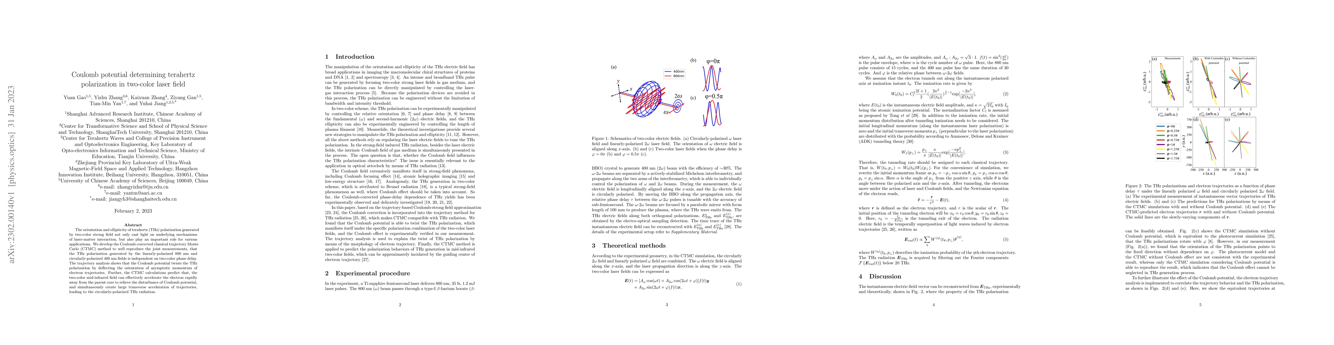 Thumbnail for Coulomb potential determining terahertz polarization in two-color laser
  field