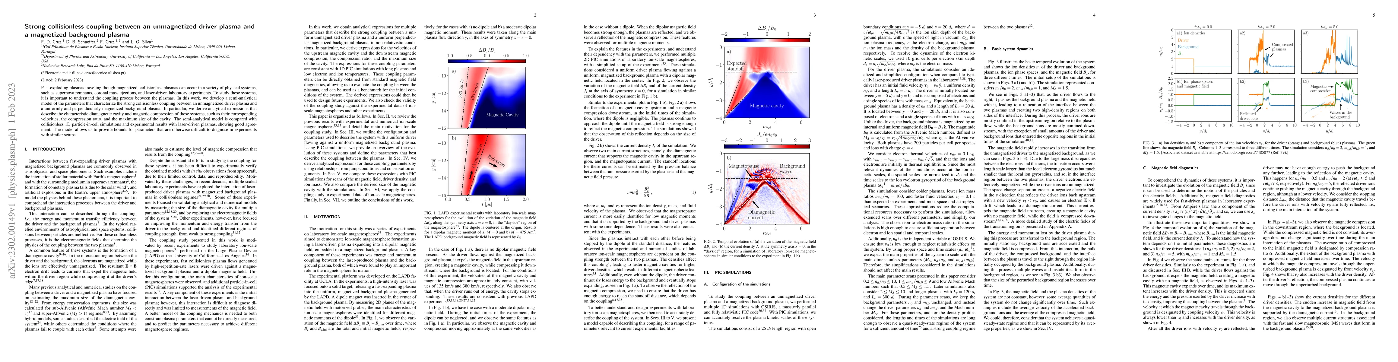 Thumbnail for Strong collisionless coupling between an unmagnetized driver plasma and
  a magnetized background plasma