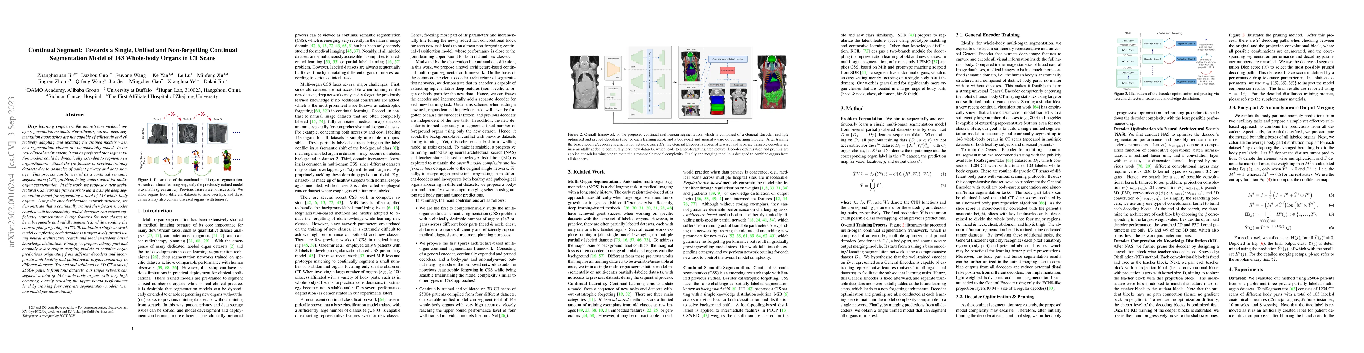 Thumbnail for Continual Segment: Towards a Single, Unified and Accessible Continual
  Segmentation Model of 143 Whole-body Organs in CT Scans