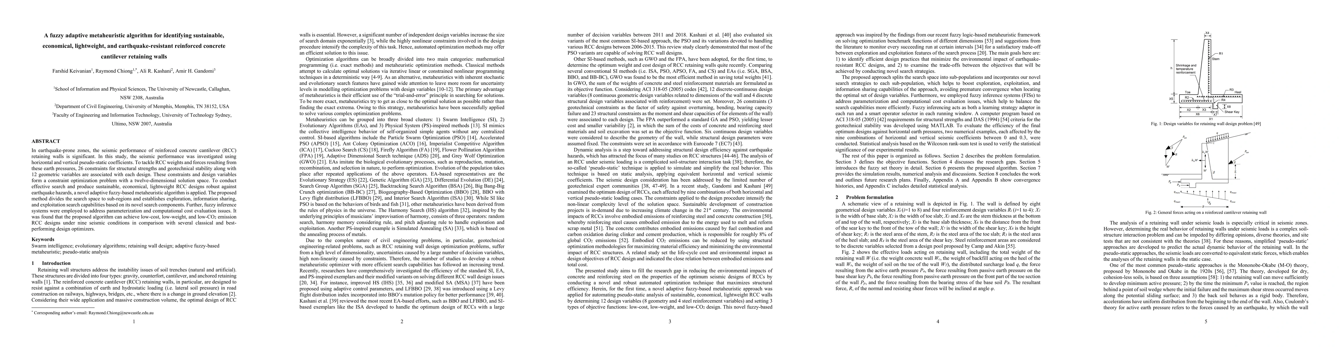 Thumbnail for A fuzzy adaptive metaheuristic algorithm for identifying sustainable,
  economical, lightweight, and earthquake-resistant reinforced concrete
  cantilever retaining walls