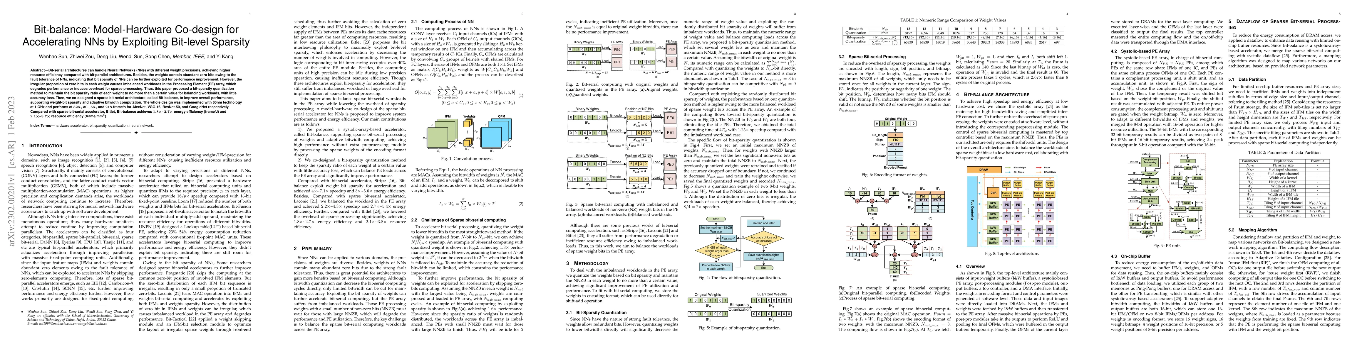 Thumbnail for Bit-balance: Model-Hardware Co-design for Accelerating NNs by Exploiting
  Bit-level Sparsity