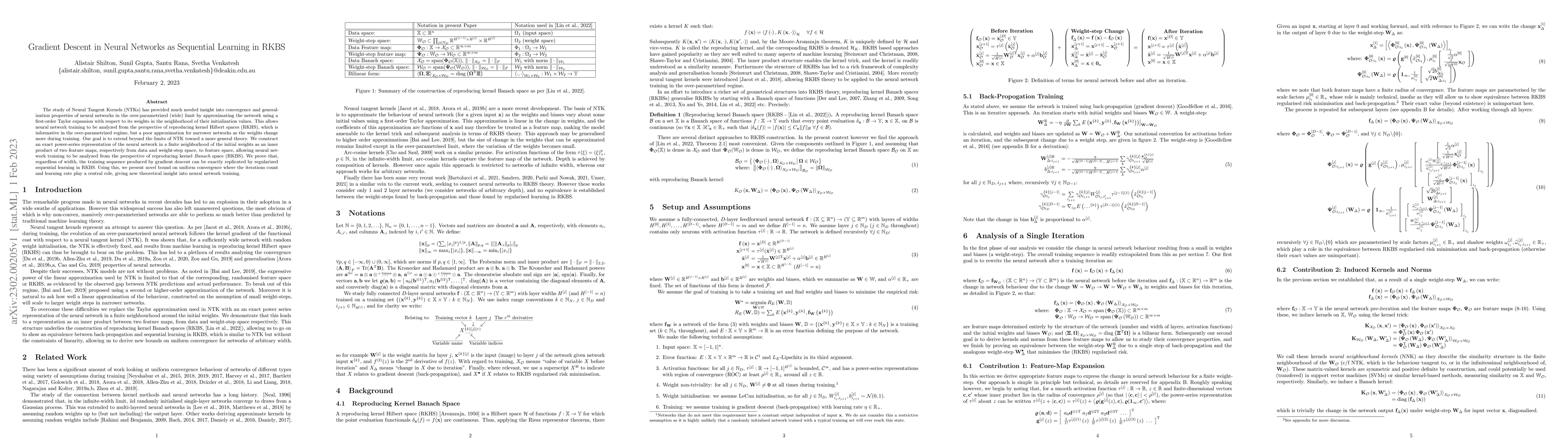 Thumbnail for Gradient Descent in Neural Networks as Sequential Learning in RKBS